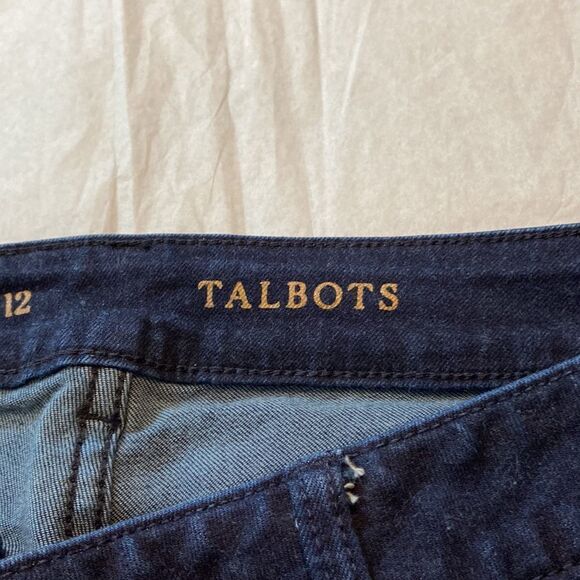Talbots NWOT Heritage Straight, high rise denim jeans 12 - Picture 6 of 8